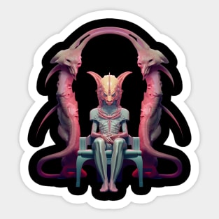 Reptilian Alien Queen Sticker